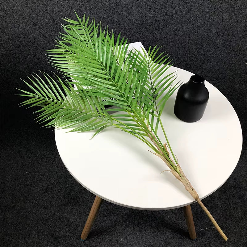 80-98Cm 15 Heads Fake Palm Plants Large Tropical Tree Artificial Palm Leafs Plastic Tall Monstera Branch for Home Garden Decor