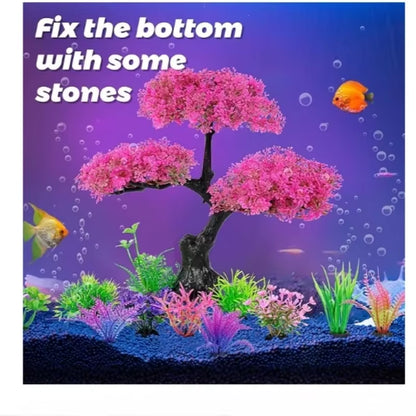 1Set Aquarium Artificial Plastic Plants Decoration Goldfish Tank Betta Fish Tank Plants Water Weeds Ornament Aquarium Decor