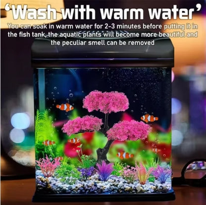 1Set Aquarium Artificial Plastic Plants Decoration Goldfish Tank Betta Fish Tank Plants Water Weeds Ornament Aquarium Decor