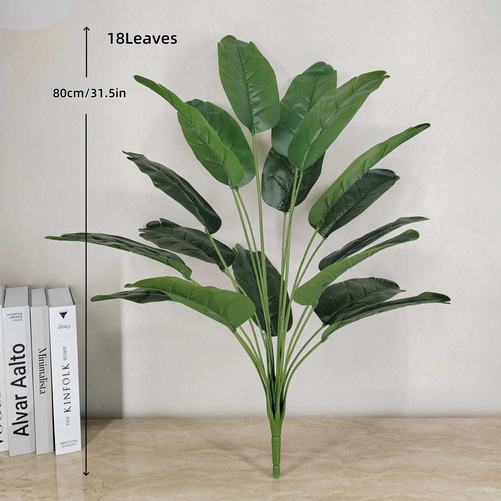 76Cm Artificial Plants Banana Tree Fake Bird of Paradise Leaves Tropical Palm Plants for Home Wedding Garden Party Decor