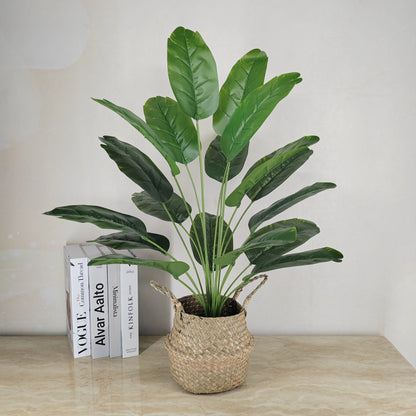 76Cm Artificial Plants Banana Tree Fake Bird of Paradise Leaves Tropical Palm Plants for Home Wedding Garden Party Decor