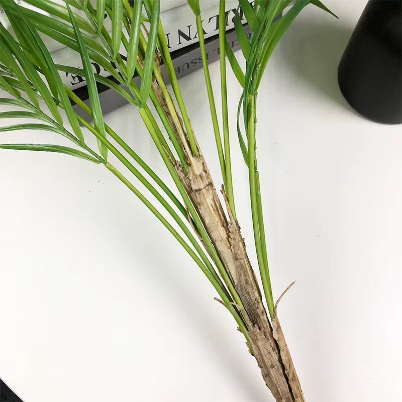 80-98Cm 15 Heads Fake Palm Plants Large Tropical Tree Artificial Palm Leafs Plastic Tall Monstera Branch for Home Garden Decor